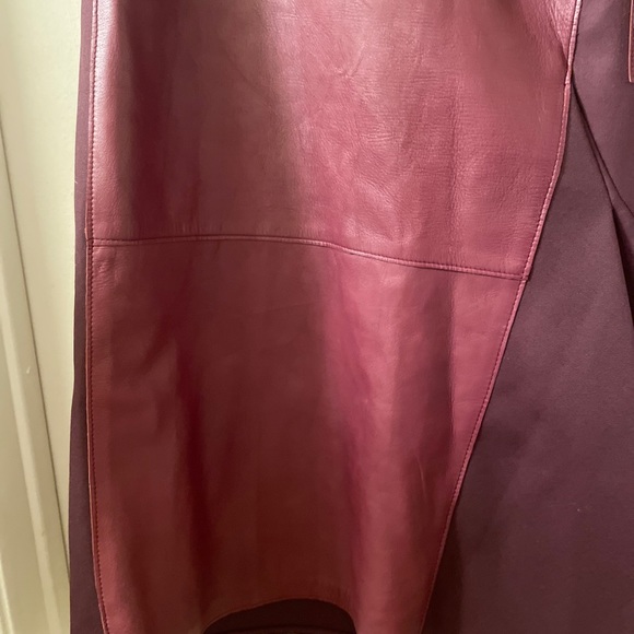 3.1 Phillip Lim Leather-Wool Flight Detail Skirt, Crimson sz 8 - Picture 6 of 16